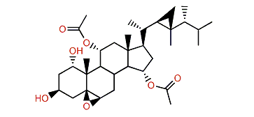 5b,6b-Epoxygorgostane-1a,3b,11a,15a-tetrol 11,15-diacetate